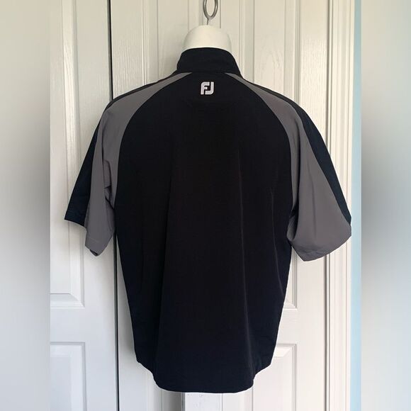 Black and Gray Footjoy Quarter-Zip Pullover - Picture 3 of 7